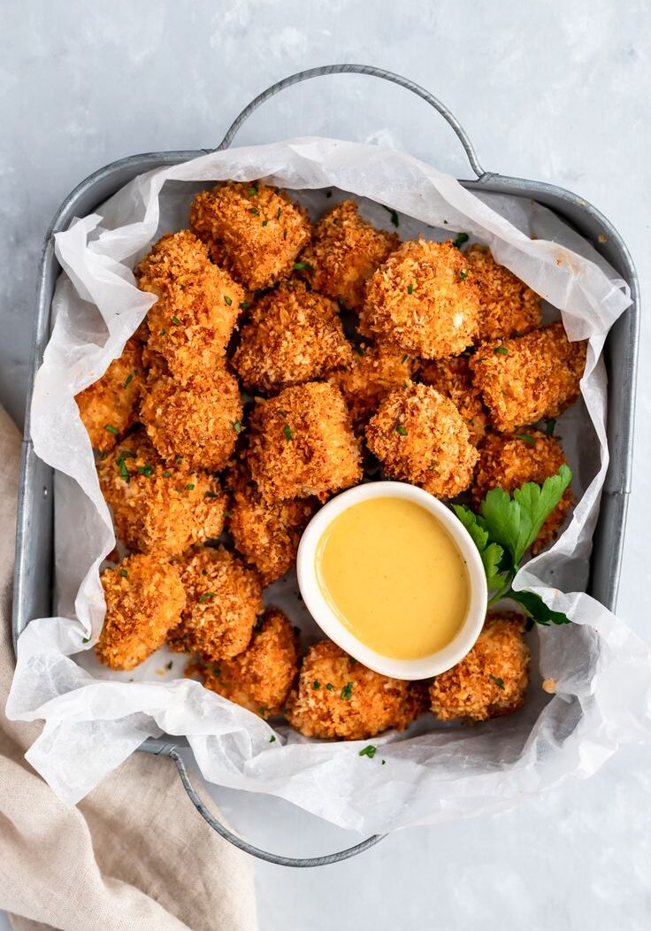 BEST HEALTHY BAKED CHICKEN NUGGETS